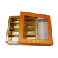 Orange Golden Design Square Empty Sweet Boxes- 500 Gm