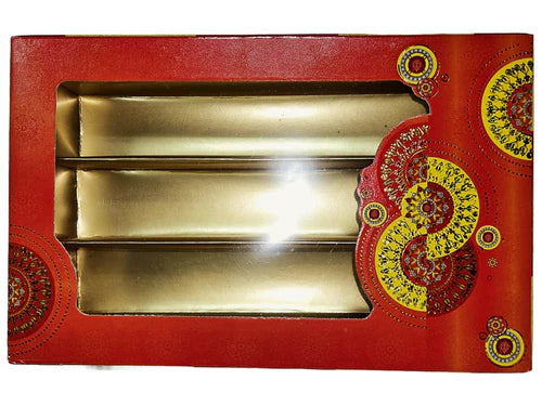 Fancy Traditional RED & Yellow Design Sweet Box - (500 kg)