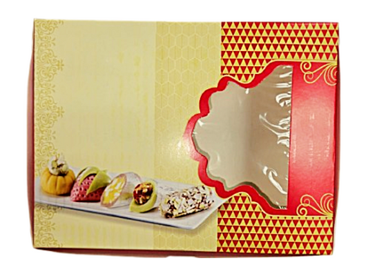 Red & Yellow Empty  Sweet Folding Box -1 Kg