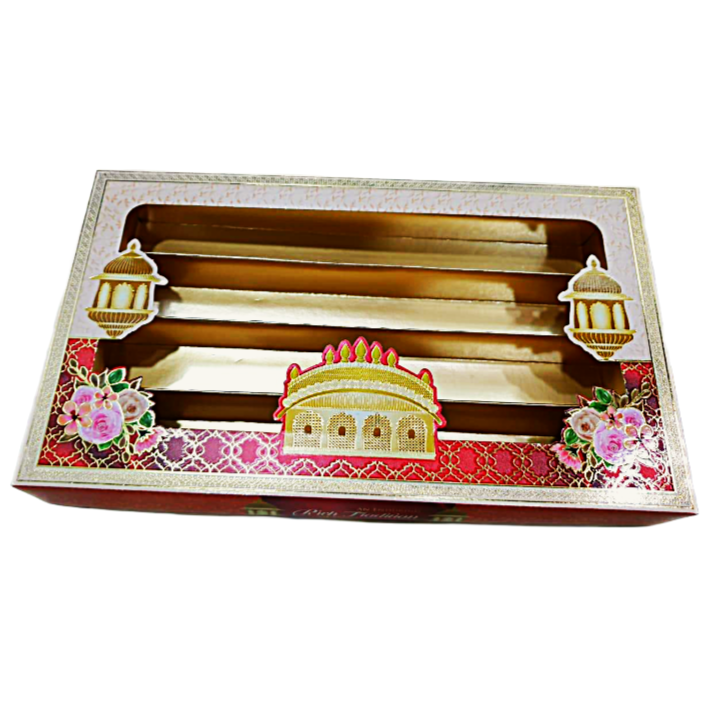 Fancy Traditional Jharokha Design Sweet Box - (1 kg)