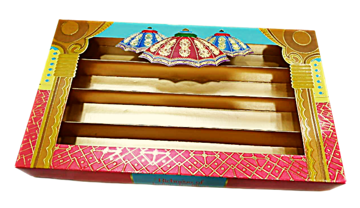 Fancy Traditional Umbrella Design Sweet Box - (1 kg)