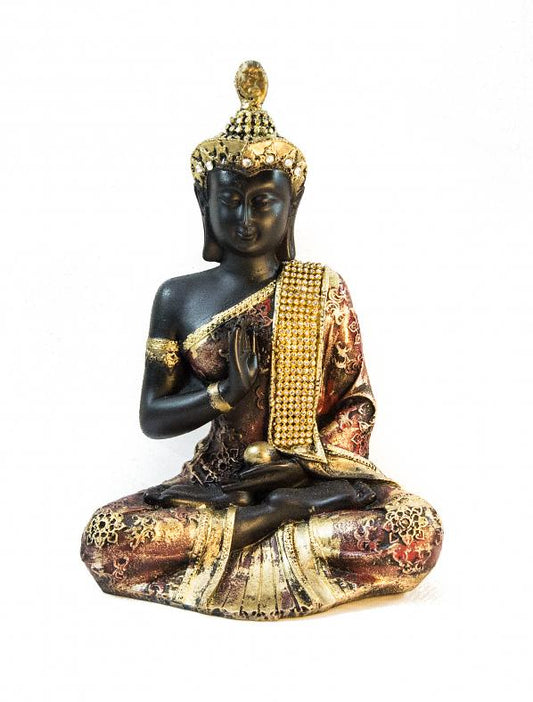 Meditative Buddha Ornated Statue 10.5"