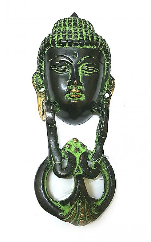 Intricately Carved Brass Buddha Door KnockerIntricately Carved Brass Buddha Door Knocker