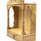 Intricate Carving  Sevan Wooden Open Temple - 22.5" Height