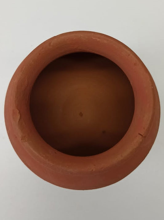 Natural Brown Earthen Clay Handi for Multi Purpose - 5.25"