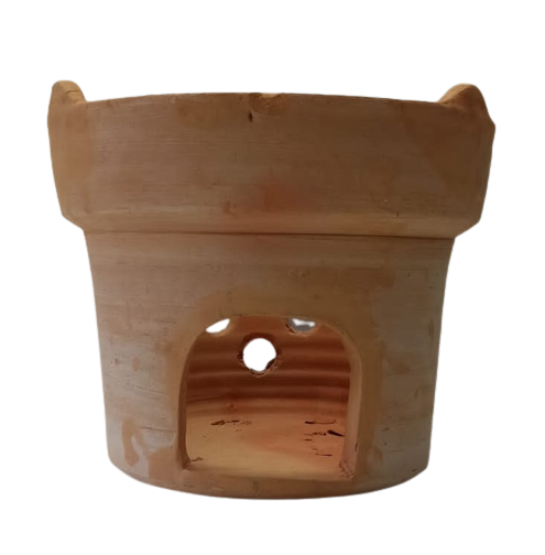 Natural Brown Earthen Clay Stove - 7.5"