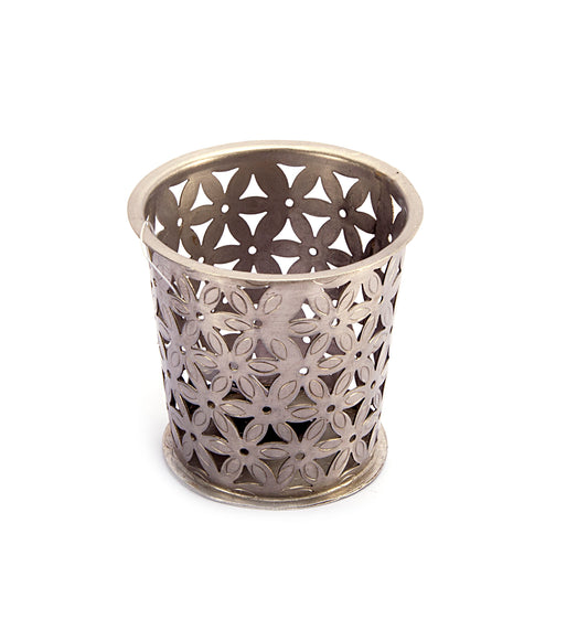 Metal Candle Holder w/ Cut Work Jaali Design Gift & Decor