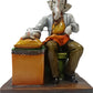 Beautiful & Colorful Doctor Lord Ganesh W/ Mouse Statue  - 10"