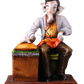 Beautiful & Colorful Doctor Lord Ganesh W/ Mouse Statue  - 10"