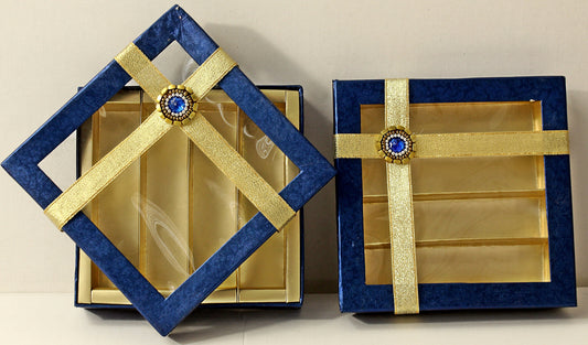 Blue Golden Sweet Box 500 Grams 4 Partition- S008