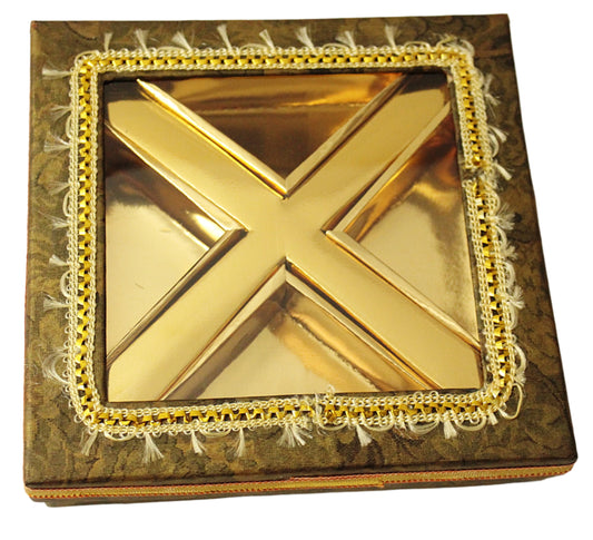 Grey Print 4 Partition Dry Fruit Box