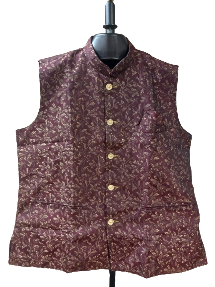 Floral Print Sleeveless Jacket (Bandi, Modi Jacket) # 1