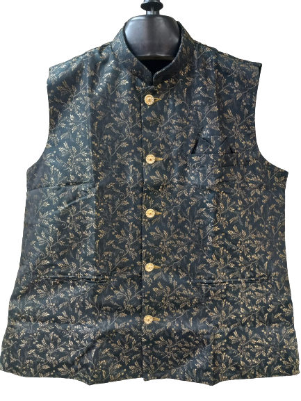 Readymade Floral Printed Nehru Jacket For Mens