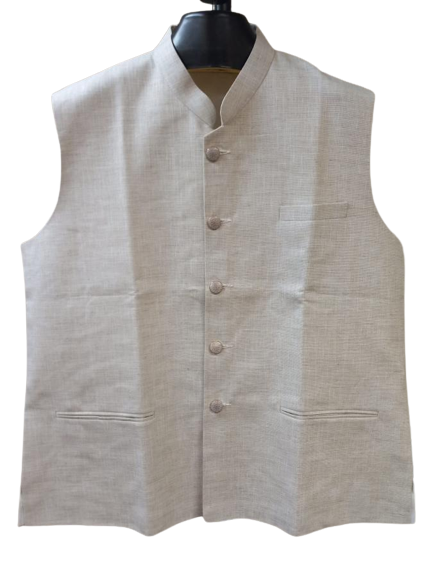 Khadi Cotton Sleeveless Jacket (Bandi, Modi Jacket) # 4