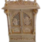 Beautifully Crafted White Sevan Wooden Temple With Doors - 24" & 27"