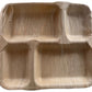 Eco-Friendly Disposable Rec. Plates in 4Comp - 10 x 9" # 2 (Pack of 25 Pcs)
