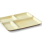 Eco-Friendly Disposable Rec. Plates in 4Comp - 10 x 9" # 2 (Pack of 25 Pcs)