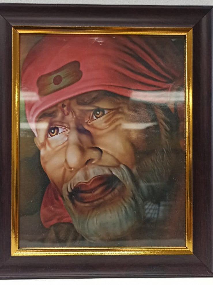 God Sai Baba Devotional Photo Frame # 3 - 17 x 19"