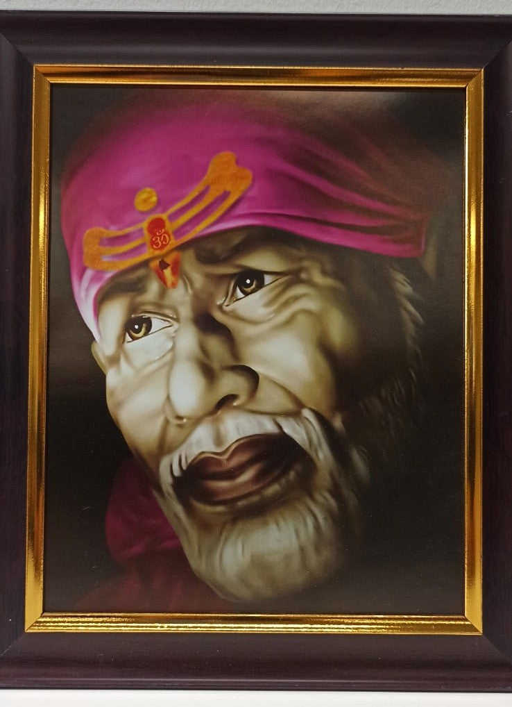 God Sai Baba Devotional Photo Frame # 4 - 17 x 19"