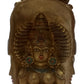 Brass Artistic Carved 3 Face Shivji n Parvati Mukhlingam