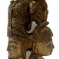 Brass Artistic Carved 3 Face Shivji n Parvati Mukhlingam