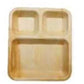 Eco-Friendly Disposable Rec Plates in 3Comp - 8 x 9" (Pack of 25 Pcs)