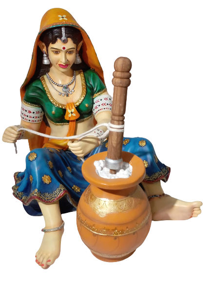 Handicraft Rajasthani Lady Showpiece Decor #2