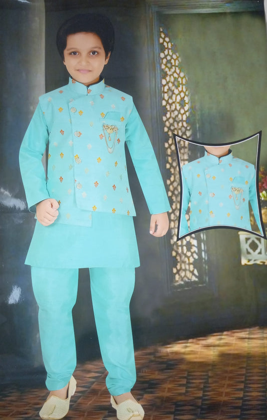 Light Blue Boys Sherwani Clothing Set