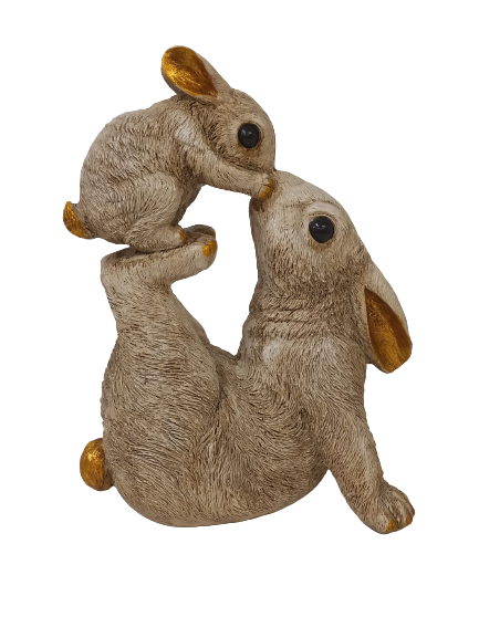 Mom and child Rabbits - Showpieces
