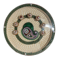 Beautiful Aarti Thali with Cream Base (2 Colors - Purple & Green) - 10.75"