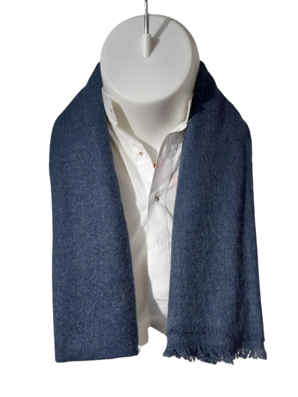 Men's Blue Woolen Scarf: Warm and Stylish Accessory for Winter