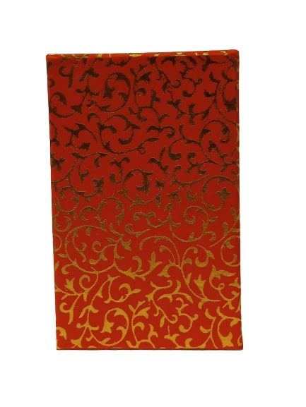 Elegant Red Sweetbox with Gold Leaf Pattern - Perfect for Gifting 1/4kg Treats