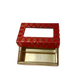 Red-Colored Indian Sweet Boxes with 2 Compartments - 1/4 Kg Size - Outer: 7" x 4.5" x 1.75", Inner: 6.75" x 4.25" x 1.51"