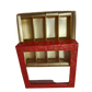 Red-Colored Indian Sweet Boxes with 4 Compartments - 1/2 Kg Size - Outer - 7.5" x 7.5" x 1.75" Inner - 7.25" x 7.25" x 1.50"