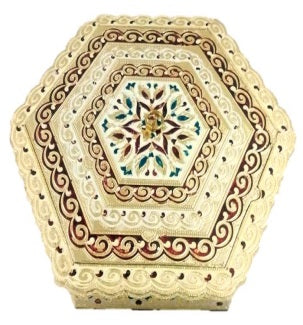 Decorative Meenakari Design DryFruit Hexagon Box