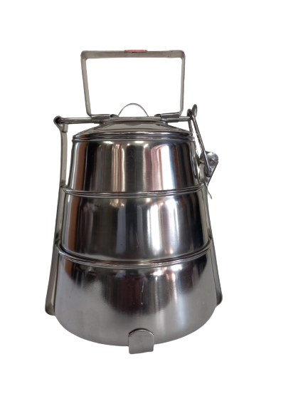 Stainless Steel Tiffin/Lunch Box With Handle For Office/School