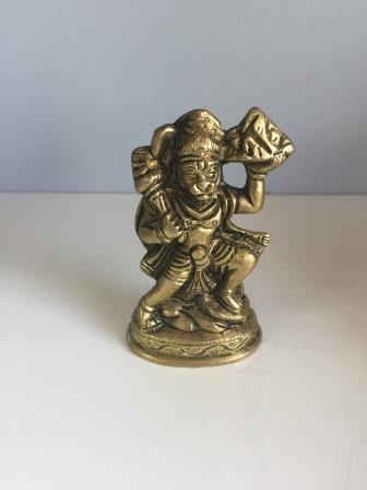 Brass Statue of Hanumanji with Pahad in Hand
