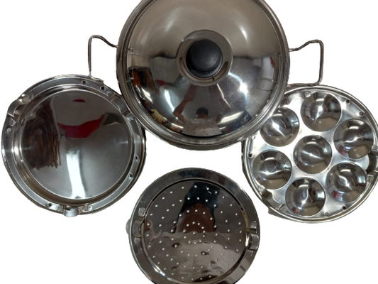 Stainless Steel Steamer for Idli/Dhokla/Modak Maker For Home Kitchen