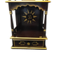 Traditional Small Wooden Mandir for Home in Dark Brown & Gold - 12"